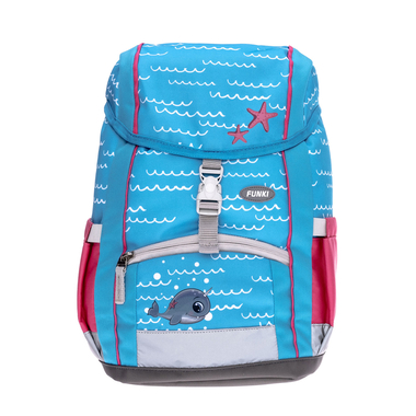 FUNKI Kinder-Rucksack türkis 6025.002 Funny Whale A4 PLUS