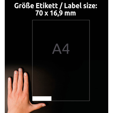 AVERY ZWECKFORM Universal-Etikett. 70x16,9mm 3420 weiss 5100 Stk./100 Blatt