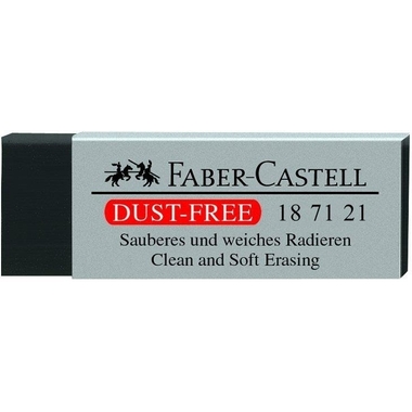 FABER-CASTELL Kunststoffradierer DUST-FREE 187121 schwarz