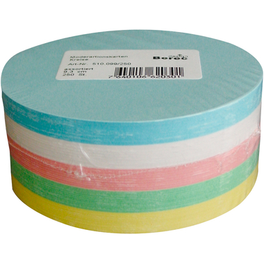 BEREC Karton Kreise 10cm 510.099/500 ass. 500 Stück