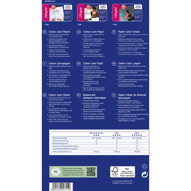 AVERY ZWECKFORM Laser Photo Paper A4 1298 170g, bianco 150 fogli