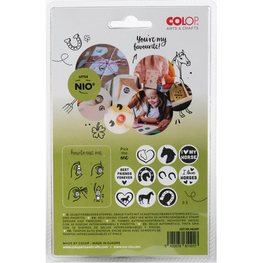COLOP Stempel 154845 Little NIO Handmade Pferde