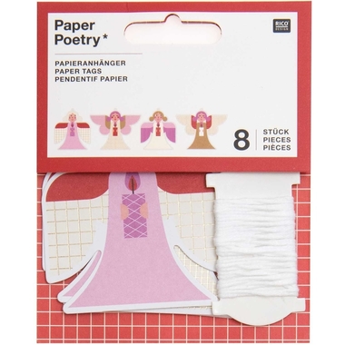 RICO DESIGN Geschenkanhänger Engel 99001.84.38 8 Stück