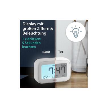 ADE Digitalwecker mit Temperaturanzeige