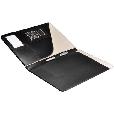 MONOLITH Schreibmappe 2000002925 A4 schwarz Leder