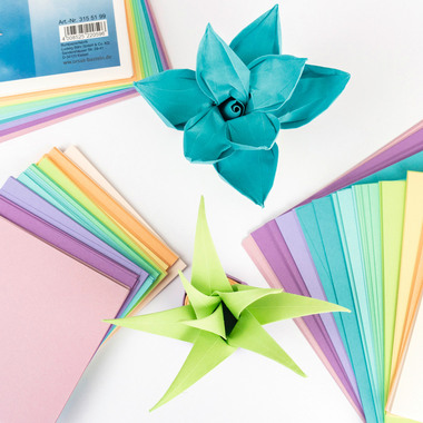 URSUS Faltblätter Origami 14×14cm 3156199 Pastell-Farben ass. 100 Blatt