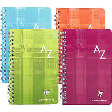 CLAIREFONTAINE Taccuino spirale ass. 11x17cm 68699 5mm, A-Z 50 fogli