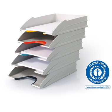 DURABLE Briefkorb-Set Varicolor 770427 weiss/bunt 5-teilig