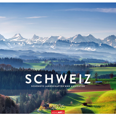 WEINGARTEN Bildkalender 2026 3312224+26 Die Schweiz DE 48x46cm