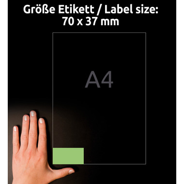 AVERY ZWECKFORM Etichette 70×37mm 3450 verde 2400 pezzi