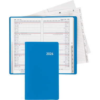 BIELLA Planer Luzern 2026 855512050026U 1M/2S blau ML 8.7x15.3cm