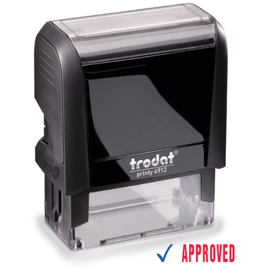 TRODAT Timbro Approved 4912APPROVED blu/rosso 47x18mm