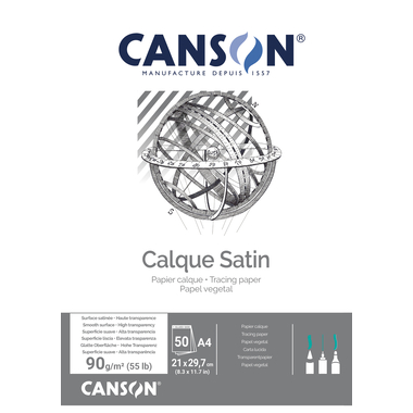 CANSON Blocco trasparente A4 200757240 90g 50 fogli