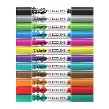 TALENS Ecoline Duotip Basic Set 11609800 12 Farben