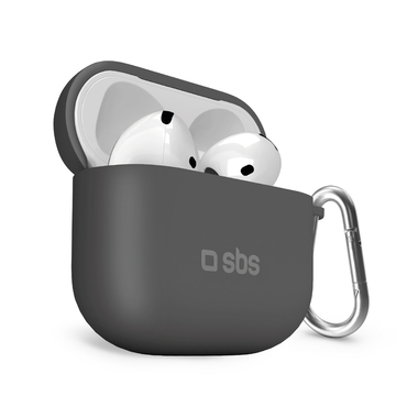 Custodia in silicone con gancio per AirPods 4