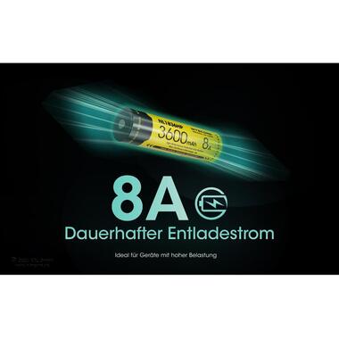 Nitecore Batterie NL1836HP Li-Ion Typ 18650 3600 mAh, 1 Pièce/s