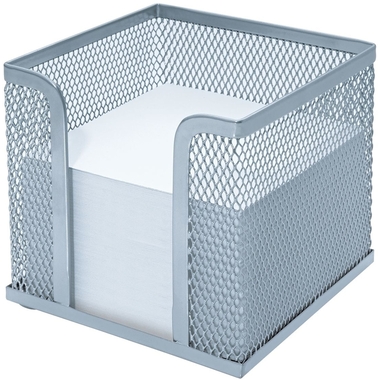 WEDO Zettelbox OFFICE 65754 10x10x10cm Metall silber
