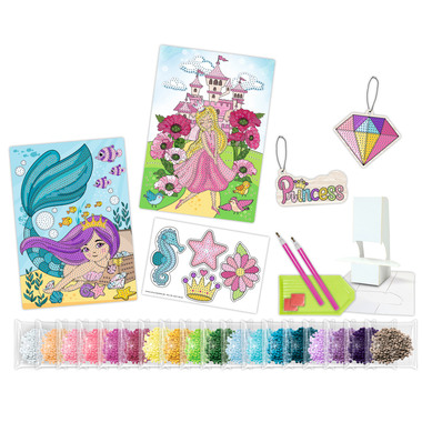 URSUS Diamond Sticker Princess 43510002 2 Karten, 2 Anhänger