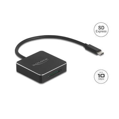 Delock Card Reader Extern USB-C 10 Gbps für SD Express