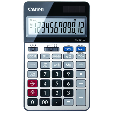 CANON Tischrechner HS-20TSC HS-20TSC 12-stellig silber/schwarz