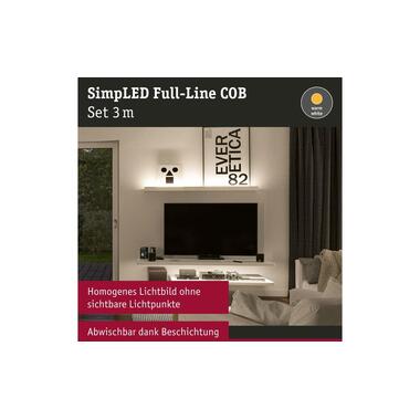 Paulmann LED-Stripe SimpLED Strip Set COB, 3000 K, 3 m, Weiss