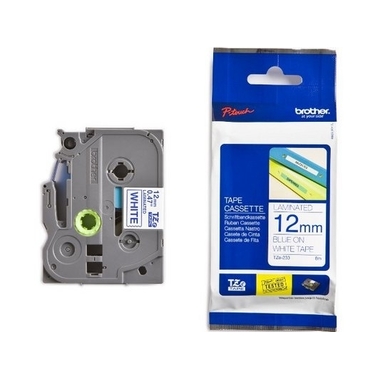 PTOUCH Band, laminiert blau/weiss TZe-233 PT-1280VP 12 mm