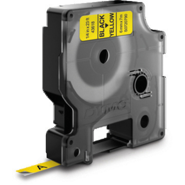 DYMO Schriftband D1 S0720790 schwarz/gelb 6mm/7m