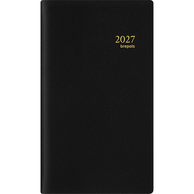 BREPOLS Agenda Breplan Genova Pla 2027 0.774.2051 1S/1P nero 9x16cm