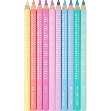 FABER-CASTELL Farbstift Jumbo Sparkle 210910 pastell 10 Stück