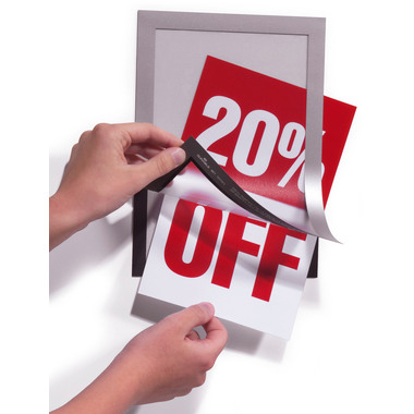 DURABLE Sichtfenster Duraframe 487123 silber, selbstklebend 2 Stk.