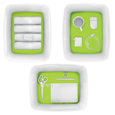 LEITZ MyBox L avec couvercle 18lt 52161054 blanc/vert
