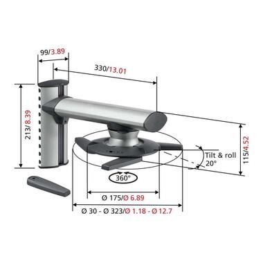 Vogel's Wandhalterung EPW-6565 Silber