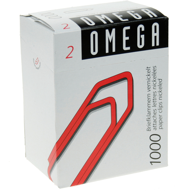 OMEGA Büroklammern Gr.2 2/1000 vernickelt, 24mm 1000 Stück