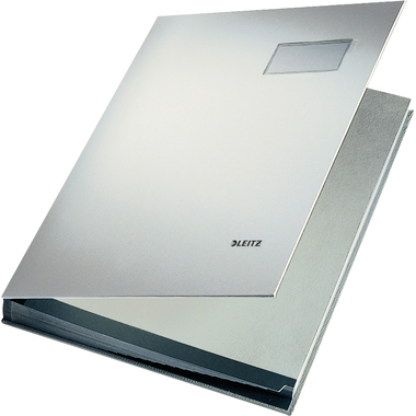 LEITZ Unterschriftsmappen A4 57000085 lichtgrau 20 Fächer
