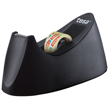 TESA Tischabroller Curve 10mx19mm 53917-00000 schwarz inkl. 1 Rolle Tesafilm
