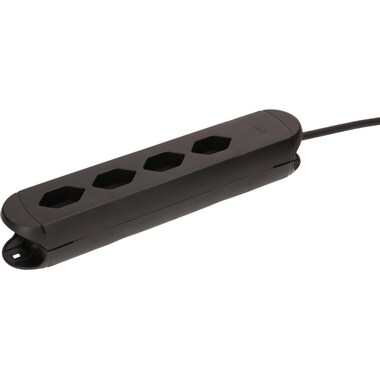 Max Hauri Steckdosenleiste Construct Line 4x T13, Schwarz