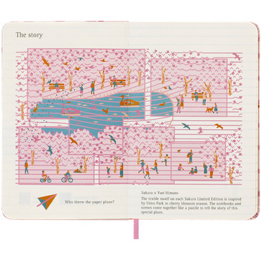 MOLESKINE Notizbuch SAKURA 9x14cm 56598851458 rosa, liniert, 192 Blatt, HC