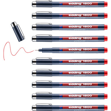 EDDING Profipen 1800 0.10-0.25mm 1800-2-01 rot