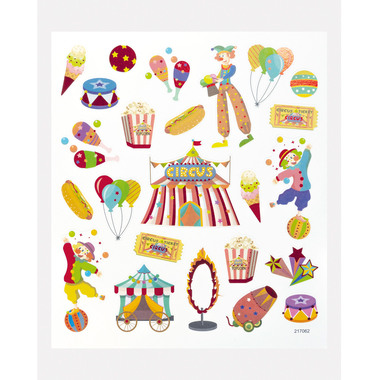 FOLIA Charming-Sticker 18201 Circus 2 Blatt/49 Stück