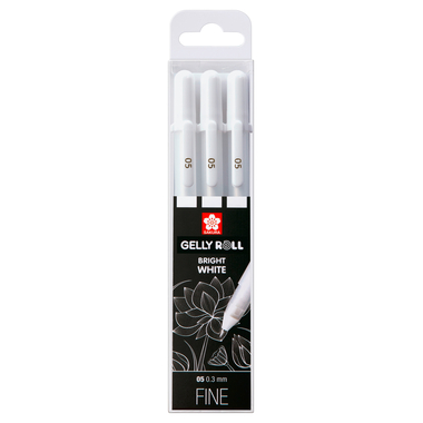 SAKURA Gelly Roll 0.3mm POXPGBWH3A White 3 pezzi