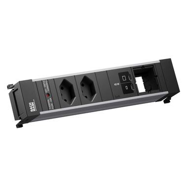 Bachmann built-in socket strip POWER FRAME M 2xT13 1xUSB C/C 45W 1xCM
