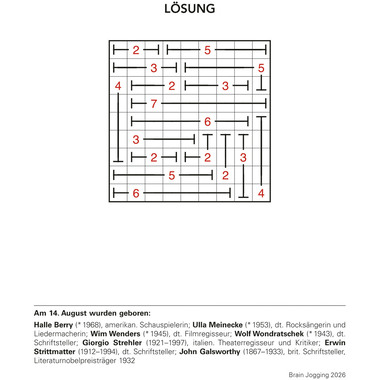 HARENBERG Calendrier détachable 2026 2103700+26 Brain Jogging DE 12.5x16cm