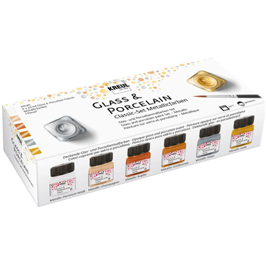 KREUL Peinture verre et porcelaine 16603 Metallic 6x20ml