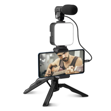 Kit per dirette streaming con luce e microfono