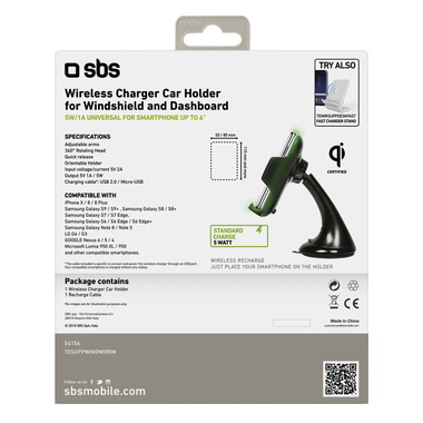 Support de voiture avec recharge sans fil | SBS