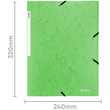 BIELLA Gummibandmappe A4 17840131U hellgrün, 355gm2 200 Bl.