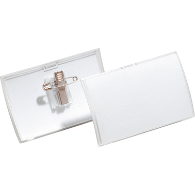 DURABLE Namensschild Click Fold 821119 m.Kombiklemme, 40x75mm 25Stk.