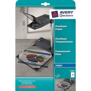 AVERY ZWECKFORM Film Overhead A4 2503 0,11mm inkjet 10 pcs.