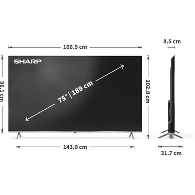 Sharp TV 75JP7465E 75", 3840 x 2160 (Ultra HD 4K), Mini LED