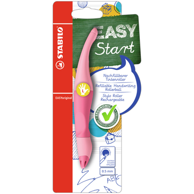 STABILO Roller à encre Easy Original B-58465-3 pink pastel, gaucher